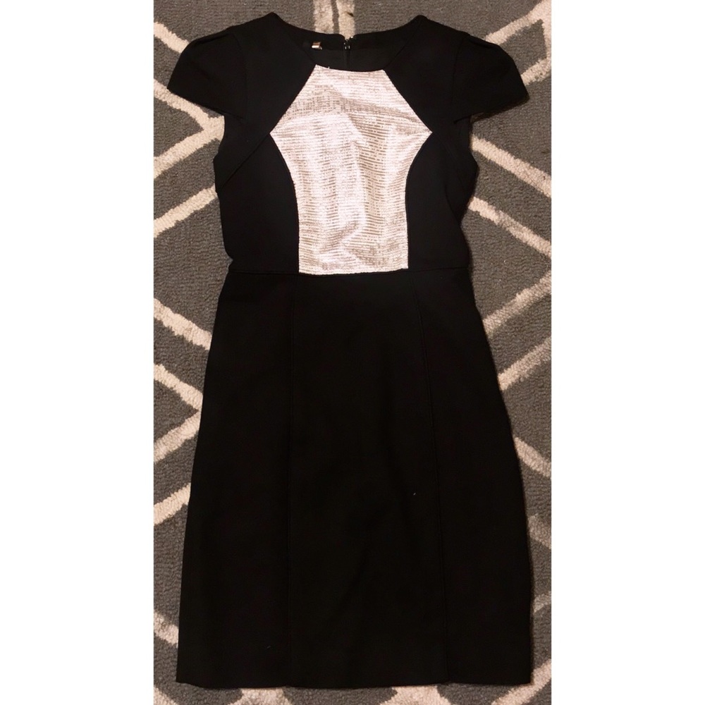 Anthropologie 4c Black Dress w/ Silver